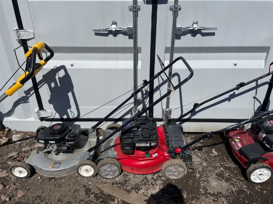 (2) Assorted Push Mowers Snapper and Poulan