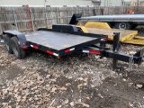 16ft Steel Deck Tandem Tilt Deck Trailer