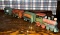 Vintage Red & Green Wooden Train Set - Engine with 2 Cars and a Caboose