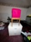 Mixed Lot of Furniture including Dresser,...Blue and Chrome Office Chairs, Dresser & Hot Pink Ottoma