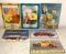 6 Vintage Looking Metal Signs with Flowers and Cars