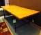 Industrial Table with a Solid Wood Top, Copper Pipe Frame and Stainless Cable Supports