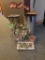 Stained Glass Plant Stand, Chrome Look Plant Stand and Floral Decor