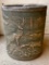 Early Robinson Ransbottom Roseville Pottery Sand Jar with Deer & Woodland Scene in Matte Green Glaze