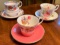 Mid Century Fine Bone China Tea Cups & Saucers from Royal Albert, Aynsley & Queens (3)