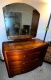 Vintage Art Deco Bedroom Set with Dressers and Headboard