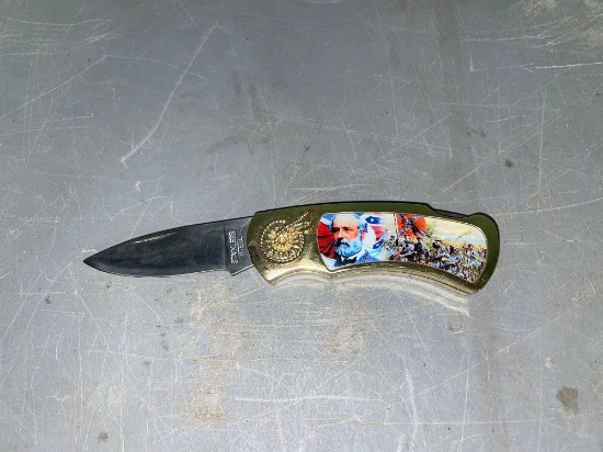 Civil War Motif Pocket Knife