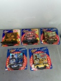 (5) Dale Earnhardt and Dale Earnhardt Jr Collectible Cards with Cars