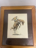 Rodeo Cowboy Framed Art Piece