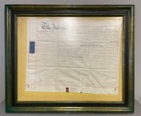 Framed England Real Estate Handwritten Deed 1865