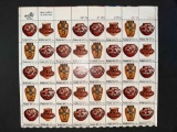 (1) Sheet of Pueblo Art Postage Stamps