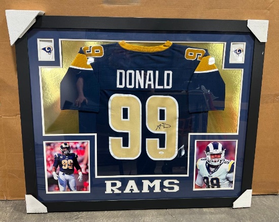 Framed SIGNED Aaron Donald Rams #99 Jersey