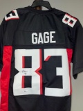 Russell Gage signed Atlanta Falcons jersey