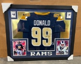 Framed SIGNED Aaron Donald Rams #99 Jersey
