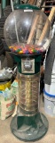 Huge Coin Operated Gumball Machine - Green