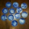Huge Set of Vintage Copenhagen Porcelain B&G Bing & Grondahl Blue and White Christmas Collectors