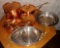Large Set of Copper Pots