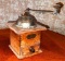 Vintage Wood Stahl-Werk Hand Crank Coffee & Spice Grinder with Drawer by Peter 