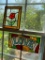 2 Small Stained Glass Window Hangings