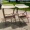 2 Vintage Samsonite Folding Stools - VERY RARE!