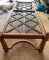 Large Vintage Wood Coffee Table with Intricate Detail