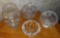 Crystal Bowl, Glass Candy Dishes and Vase