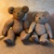 Vintage Articulated Brown & Houndstooth Plaid Teddy Bears