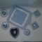 Wedgwood Jasperware Dish,...Etruria Embossed Queensware Square CakePlate, Candle Holders & Ashtrays