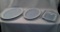 3 X Vintage Wedgwood Embossed Etruria & Batlaston Queen's Ware Cream on Lavender Shell Edge...Englis