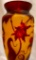 Signed Amber Toned Glass Vase by French Artist Emile Galle...