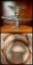 Tiered Glass Cake Plate & Wedgewood Tiered Plates