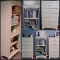 2 X Wooden 5 Drawer Dressers, Book Hutch & Tall Book Case with Adjustable Shelves
