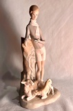 Lladro Retired Figurine - Boy with Lambs