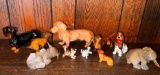 Tiny Dachshund & Big Surprises! Rare...English, Danish & German Collectible...Cat and Dog Figurines