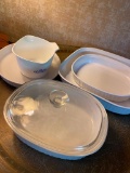Multiple Corningware Casserole Dishes and RARE Saucemaker