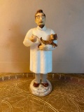 Mid Century Freeform Lampwork Glass Czech Veterinarian Figurine...Sculpture - Circa 1950
