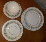 Leaf Design Coffee Cups and Dessert Plates