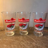 3 Budweiser Cleveland Browns Stadium 1999 Inaugural Season Kick Off Pint Glasses