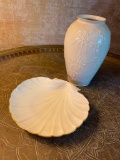 Lenox Porcelain Vase and Shell Plate