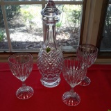 WATERFORD Decanter and Wine Glasses