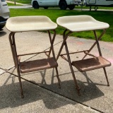 2 Vintage Samsonite Folding Stools - VERY RARE!