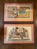 2 Egyptian Papyrus Framed Artworks
