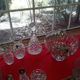 WATERFORD Crystal Decanter, Vases and Bowl