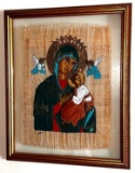 Icon of Virgin of the Passion - St. Mary of Perpetual Assistance...- Framed and Hand Painted on