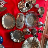 Large Lot of Plated and Pewter Items