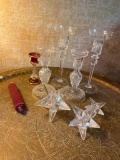 Crystal and Glass Candle Sticks and Holders
