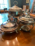 3 Chafing Round Chafing Dishes