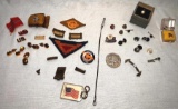 Olympic, Fraternal & WWII Pins, Badges, Brass Belt Buckle & Memorabilia
