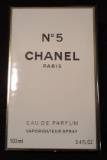 Chanel No. 5 Eau de Parfum Spray 3.4 Fl. Oz Bottle. New in Sealed Box Perfume