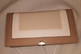 Neiman Marcus Tri-tone Leather Continental Wallet - New with Tags